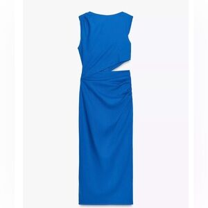 Zara Asymmetrical Blue Dress